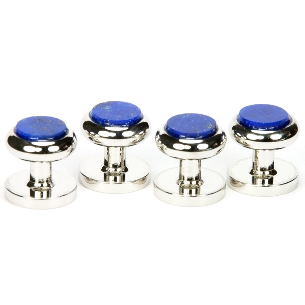 Lapis Lazuli Silver Cufflink Tuxedo Stud Set – bcr-designs