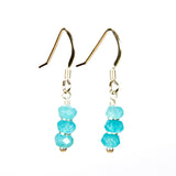 Sterling Silver Aquamarine Gemstone Dangle Earrings