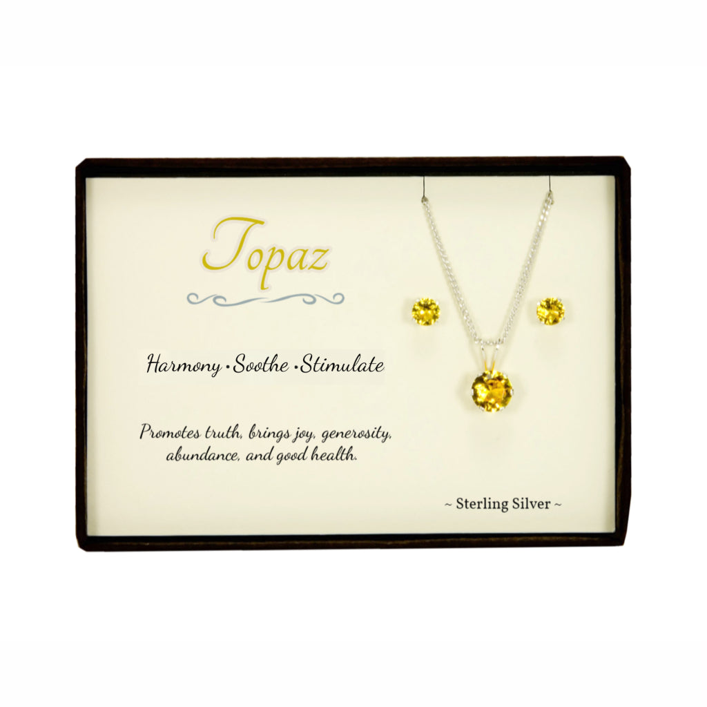 Yellow topaz hot sale jewelry set