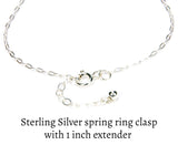 Sterling Silver Spring Ring Clasp with Extender