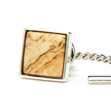 Picture Jasper Sterling Silver Tie Tack
