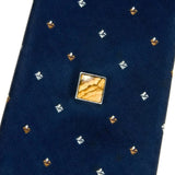 Picture Jasper Sterling Silver Tie Tack on Tie