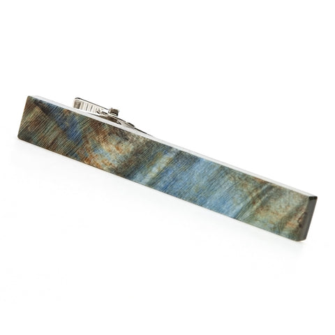Blue Maple Wooden Tie Clip | One-of-a-kind Tie Clip
