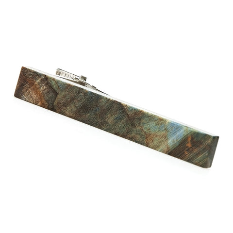 Blue Maple Wooden Tie Clip | One-of-a-kind Tie Clip