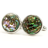 Abalone Silver Cufflinks