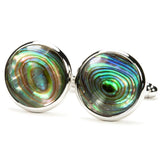 Abalone Silver Cufflinks
