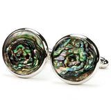 Abalone Silver Cufflinks