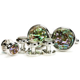 Abalone Silver Cufflink Tuxedo Stud Set