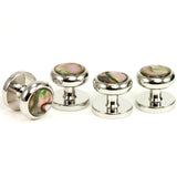 Abalone Silver Tuxedo Stud Set