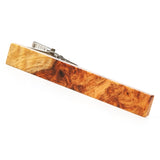 Amboyna Burl Wooden Tie Clip