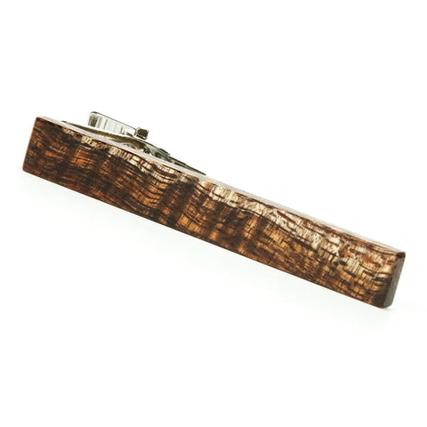 Figured Hawaiian Koa Wooden Tie Clip