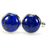 Lapis Lazuli Silver Cufflinks - Front