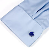 Lapis Lazuli Silver Cufflinks Shirt Sleeve