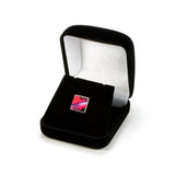 Red Mammoth Tooth Sterling Silver Tie Tack Gift Box