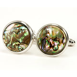 Abalone Shell Silver Cufflinks | One-of-a-Kind