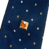 Amboyna Burl Sterling Silver Inlay Tie Tack / Lapel Pin - Tie