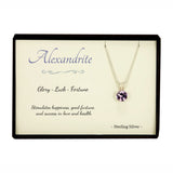 Alexandrite Sterling Silver Pendant Necklace in Gift Box