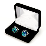 Paua shell sterling silver cufflinks gift boxed