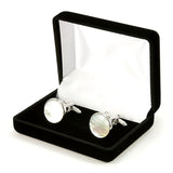 Mother of Pearl Silver Cufflinks Box