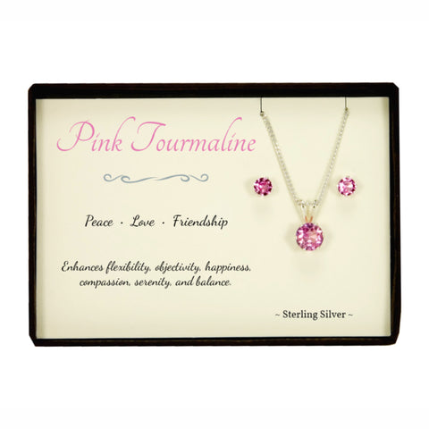 Pink Tourmaline & Tanzanite Silver Pendant - Big Size Women's Dating Jewelry (Buy 6 Get 1 Free)