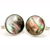 Black Mother of Pearl Sterling Silver Cufflinks | Tahitian Pearl .925 Silver Cufflinks