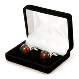 Bloodstone Silver Cufflinks - Gift Box