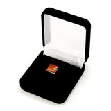 Bloodwood Sterling Silver Inlay Tie Tack / Lapel Pin in Box