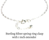 Sterling Silver Spring Ring Clasp with Extender