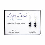 Lapis Lazuli Gemstone Dangle Earrings in Gift Box