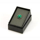 Malachite Sterling Silver Tie Tack / Lapel Pin Gift Box