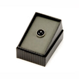 Black Onyx Sterling Silver Tie Tack / Lapel Pin in Gift Box