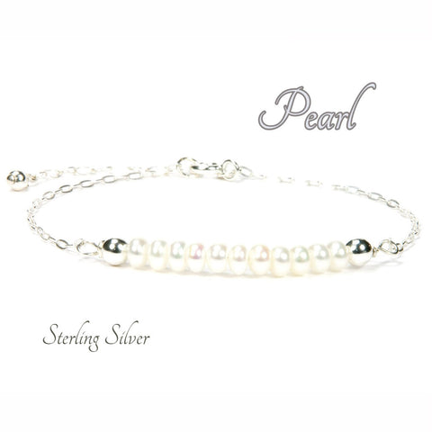 Cultured Freshwater Pearl Bracelet in Sterling Silver
