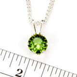 Peridot Sterling Silver Necklace - Size