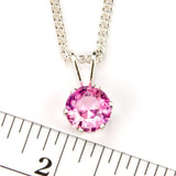 Pink Tourmaline Sterling Silver Necklace