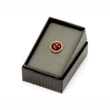 Red Carnelian Sterling Silver Tie Tack / Lapel Pin Gift Box
