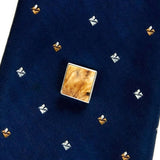 Spalted Maple Sterling Silver Inlay Tie Tack / Lapel Pin - Tie