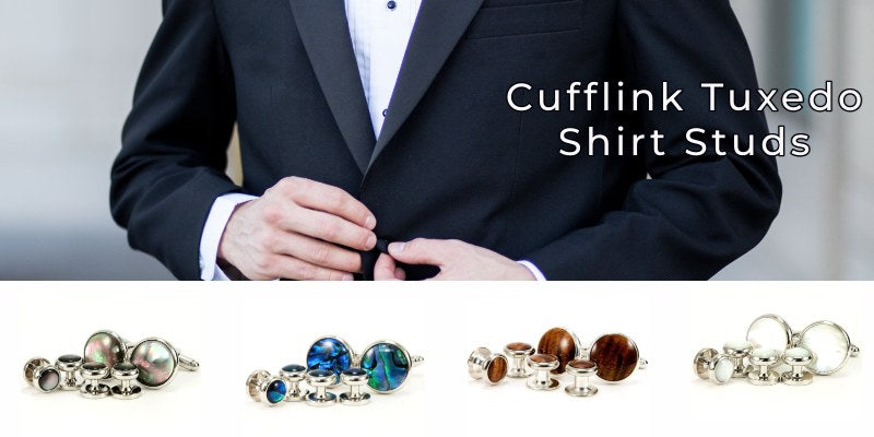 Silver Cufflinks Tuxedo Stud Sets